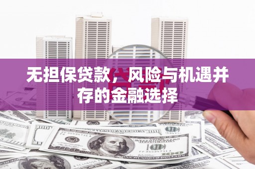 土库无担保贷款，风险与机遇并存的金融选择