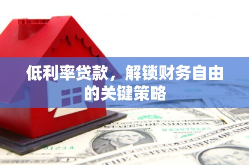土库低利率贷款，解锁财务自由的关键策略