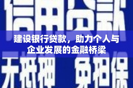 土库建设银行贷款，助力个人与企业发展的金融桥梁