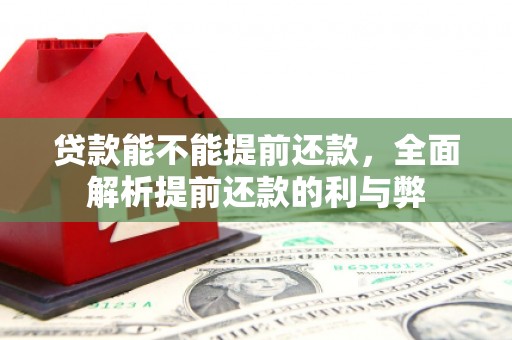 土库贷款能不能提前还款，全面解析提前还款的利与弊