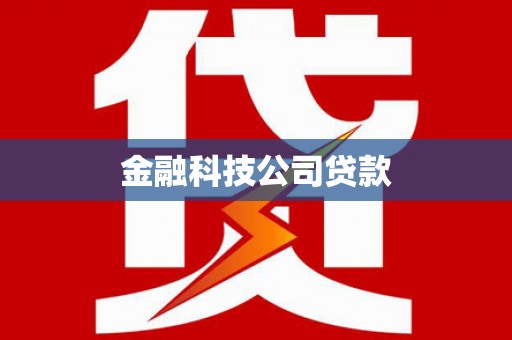 土库金融科技公司贷款