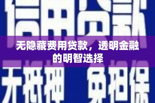 土库无隐藏费用贷款，透明金融的明智选择