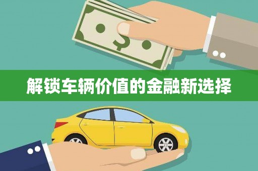 土库解锁车辆价值的金融新选择