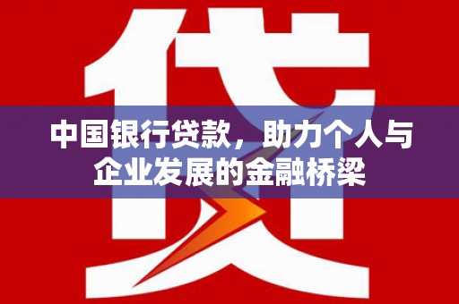 土库中国银行贷款，助力个人与企业发展的金融桥梁