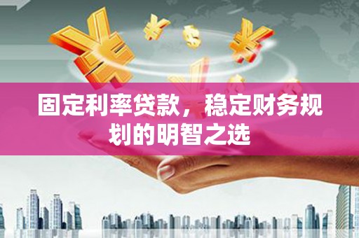 土库固定利率贷款，稳定财务规划的明智之选