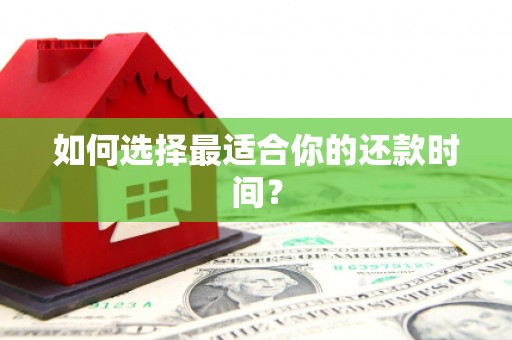 土库如何选择最适合你的还款时间？