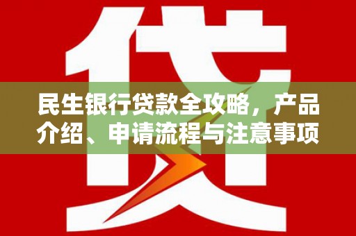 土库民生银行贷款全攻略，产品介绍、申请流程与注意事项